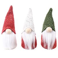 Christmas Decorative Creative New Sequin Cap Forest Old Man Little Doll Decoration Christmas Supplies Faceless Doll main image 3