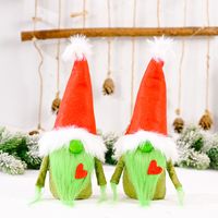 New Christmas Red Heart Grinch Faceless Doll Decoration Wholesale Nihaojewelry main image 1