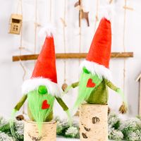 New Christmas Red Heart Grinch Faceless Doll Decoration Wholesale Nihaojewelry main image 4