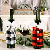 Wholesale Lapel Lattice Wine Bottle Cover Christmas Decoration Nihaojewelry main image 1