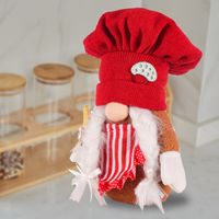 Chapeau De Chef Tricoté En Gros Rouge Rudolph Doll Décoration De Noël Nihaojewelry main image 4