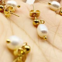 Retro Oval Irregular Pearl Stud Earrings Wholesale Nihaojewelry main image 5