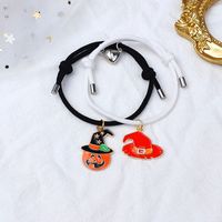Wholesale Jewelry Halloween Pumpkin Pendant Magnet Bracelet A Pair Set Nihaojewelry main image 3