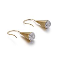 Fashion Water Droplets Plating Titanium Steel 18K Gold Plated Earrings sku image 10