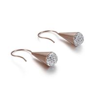 Fashion Water Droplets Plating Titanium Steel 18K Gold Plated Earrings sku image 12