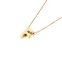 Titanium Steel 18K Gold Plated Fashion Plating Letter Necklace sku image 3
