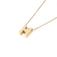 Titanium Steel 18K Gold Plated Fashion Plating Letter Necklace sku image 5