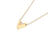 Titanium Steel 18K Gold Plated Fashion Plating Letter Necklace sku image 17