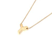 Acier Au Titane Plaqué Or 18K Mode Placage Lettre Collier sku image 20