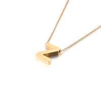 Titanium Steel 18K Gold Plated Fashion Plating Letter Necklace sku image 21