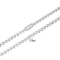 Fashion Simple Round Bead Chain Solid Color Titanium Steel Necklace Wholesale Nihaojewelry sku image 1