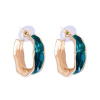 Retro Color Enamel C-shaped Earrings Wholesale Nihaojewelry sku image 1