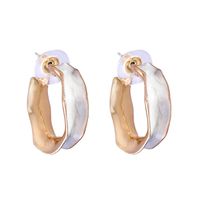 Retro Color Enamel C-shaped Earrings Wholesale Nihaojewelry sku image 2