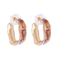 Retro Color Enamel C-shaped Earrings Wholesale Nihaojewelry sku image 3