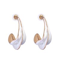 Retro Colored Glaze C-shaped Earrings Wholesale Nihaojewelry sku image 3