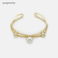 Fashion Pearl Copper Gold-plated Bracelet Wholesale Nihaojewelry sku image 1