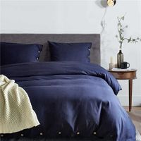 Juegos De Tres Piezas De La Ropa De Cama De La Cubierta Del Edredón Simple Del Color Sólido Al Por Mayor Nihaojewelry sku image 9