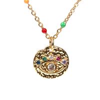 Wholesale Jewelry Devil's Eye Zircon Pendant Stainless Steel Necklace Nihaojewelry sku image 2