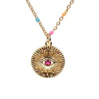 Wholesale Jewelry Devil's Eye Zircon Pendant Stainless Steel Necklace Nihaojewelry sku image 3
