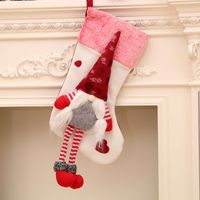 Cartoon Legs Plush Faceless Old Man Christmas Socks Wholesale Nihaojewelry sku image 2
