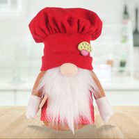 Chapeau De Chef Tricoté En Gros Rouge Rudolph Doll Décoration De Noël Nihaojewelry sku image 1