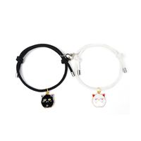 Wholesale Jewelry Halloween Pumpkin Pendant Magnet Bracelet A Pair Set Nihaojewelry sku image 1