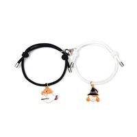 Wholesale Jewelry Halloween Pumpkin Pendant Magnet Bracelet A Pair Set Nihaojewelry sku image 7