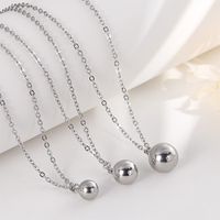 Fashion Stainless Steel Small Round Bead Necklace Earrings Set Wholesale Nihaojewelry main image 4