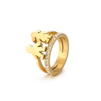 Titanium Steel 18K Gold Plated Simple Style Plating Doll main image 1