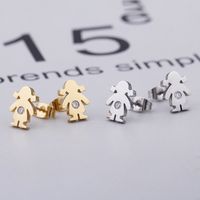 Simple Glossy Figure Diamond Earrings Wholesale Nihaojewelry main image 3