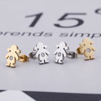 Simple Glossy Figure Diamond Earrings Wholesale Nihaojewelry main image 4