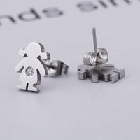 Simple Glossy Figure Diamond Earrings Wholesale Nihaojewelry main image 5