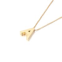 Titanium Steel 18K Gold Plated Fashion Plating Letter Necklace main image 3