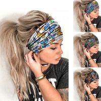 Creative Knit Printing Wide Headband Wholesale Nihaojewelry main image 1