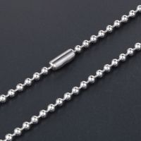 Fashion Simple Round Bead Chain Solid Color Titanium Steel Necklace Wholesale Nihaojewelry main image 3
