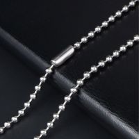 Fashion Simple Round Bead Chain Solid Color Titanium Steel Necklace Wholesale Nihaojewelry main image 4