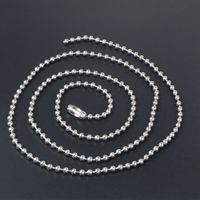 Fashion Simple Round Bead Chain Solid Color Titanium Steel Necklace Wholesale Nihaojewelry main image 5