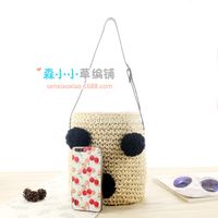 New Three-dimensional Cherry Ball Straw Woven One Shoulder Bag Wholesale Nihaojewelry main image 6