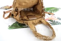 Manufacturer Ins New Round Flower Paper String Straw Bag Shoulder Hand-carrying Knitting Casual Women's Bag Beach Bag main image 5
