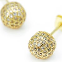 Simple Gold-plated Round Copper Earrings Wholesale Nihaojewelry main image 4