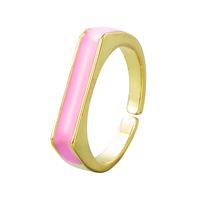 Simple Flat U-shaped Color Copper Gold-plated Ring Wholesale Nihaojewelry main image 6