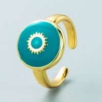Retro Copper Gold-plated Circular Sun Ring Wholesale Nihaojewelry main image 4