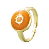 Retro Copper Gold-plated Circular Sun Ring Wholesale Nihaojewelry main image 6