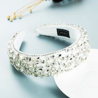 Baroque Color Rhinestone Glass Drill Headband Wholesale Nihaojewelry sku image 1