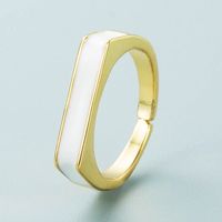 Simple Flat U-shaped Color Copper Gold-plated Ring Wholesale Nihaojewelry sku image 1