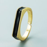 Simple Flat U-shaped Color Copper Gold-plated Ring Wholesale Nihaojewelry sku image 2