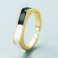 Simple Flat U-shaped Color Copper Gold-plated Ring Wholesale Nihaojewelry sku image 6