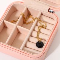 Trendy Natural Stone Pendant Gold Plated Stainless Steel Necklace Wholesale Nihaojewelry main image 3