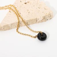Trendy Natural Stone Pendant Gold Plated Stainless Steel Necklace Wholesale Nihaojewelry main image 4