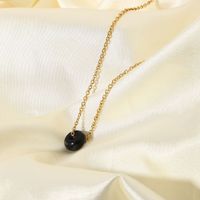 Trendy Natural Stone Pendant Gold Plated Stainless Steel Necklace Wholesale Nihaojewelry main image 5